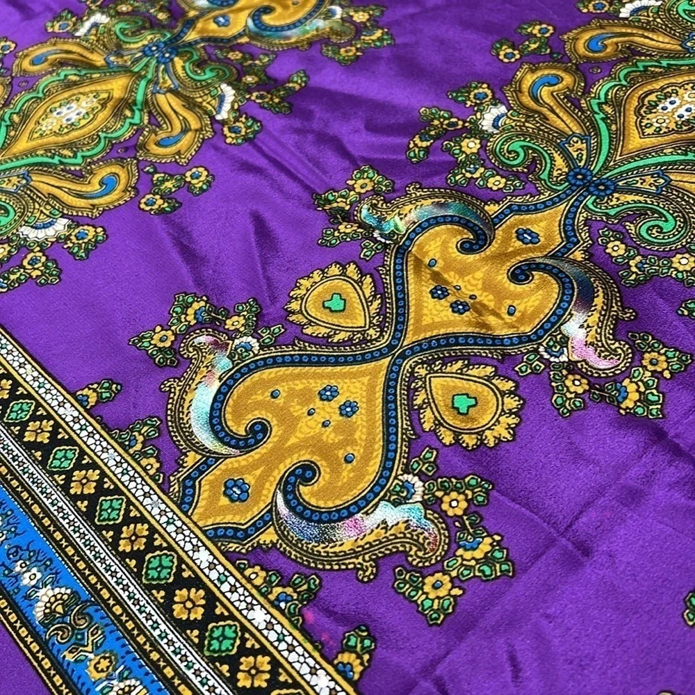 Christian Dior Rare Vintage 55” x 53” Extra Large Silk Shawl Wrap Scarf